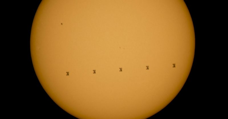 ISS Crosses Sun