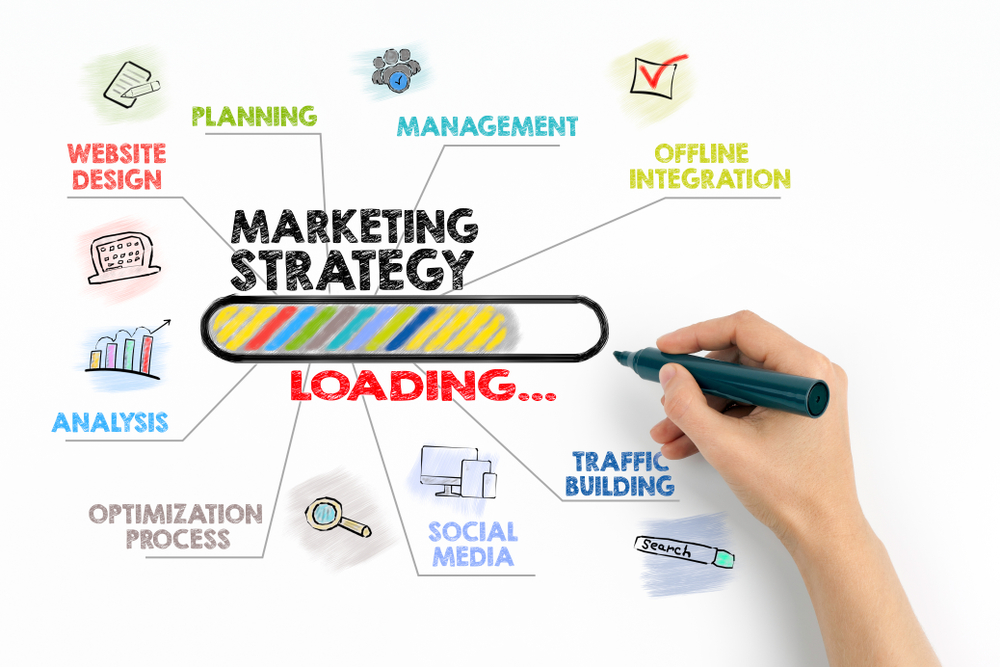 online product marketing strategy illustration