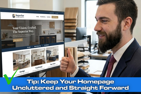 Man Looking At His Custom Website